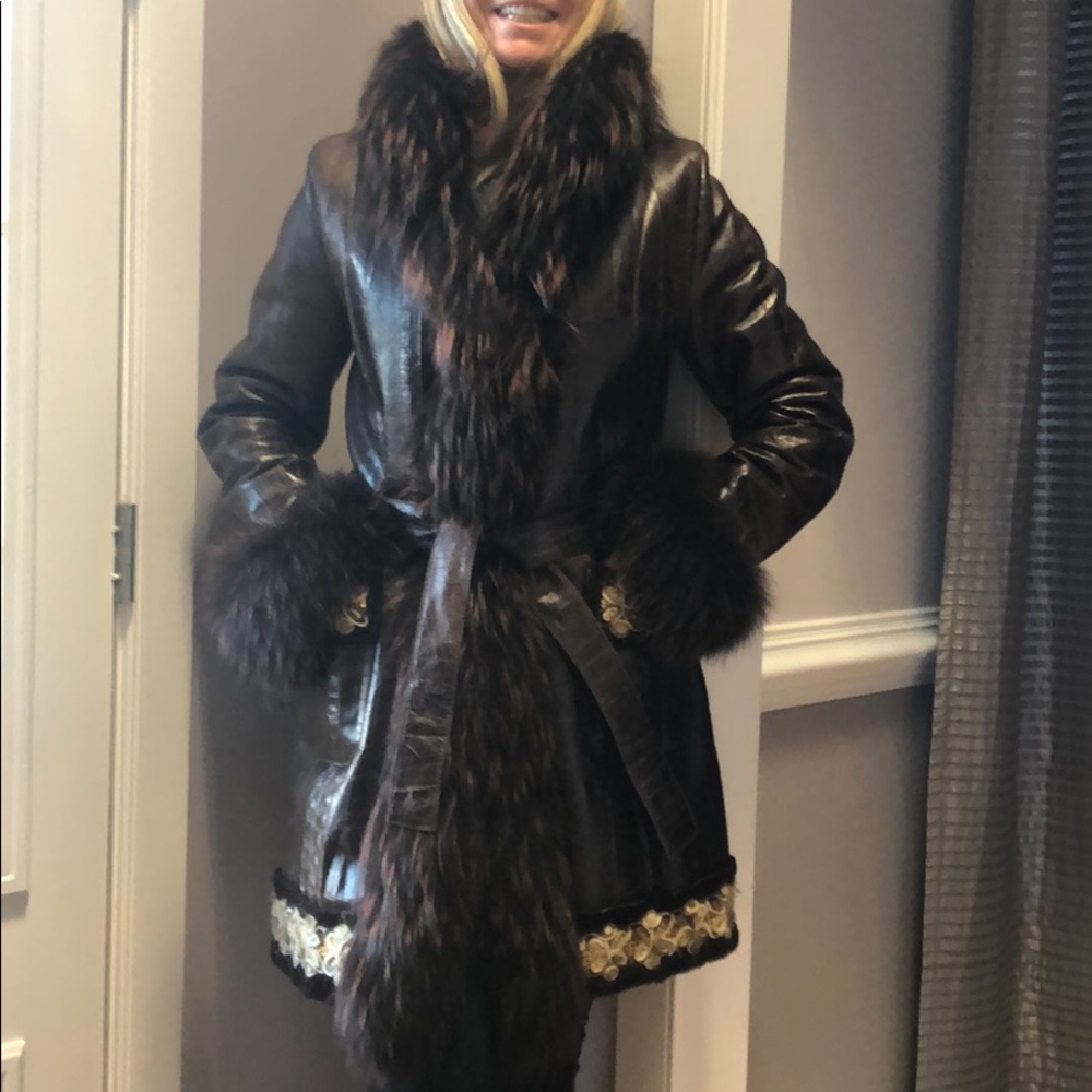 Merino and fox winter coat